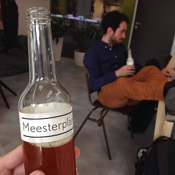 Drinking Perceptor's Meesterplan IPA after reviewing our 2013 master plan.