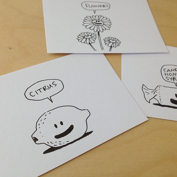 Drawing coffee aromas