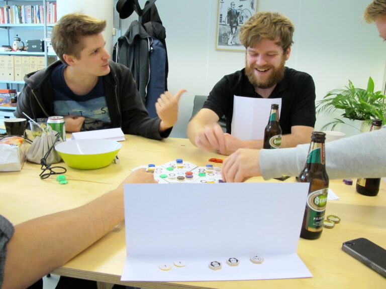 Testing Tim's strategic board game at Prototype Friday