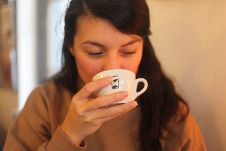 Playing the Cuppings coffee tasting game at The Village