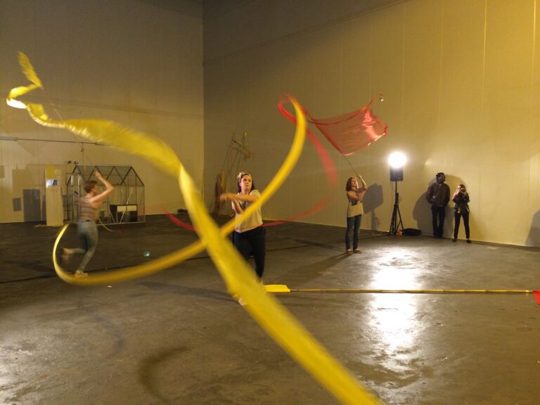 Flag Aerobics / Ala Bandera demo at Mediamatic Fabriek