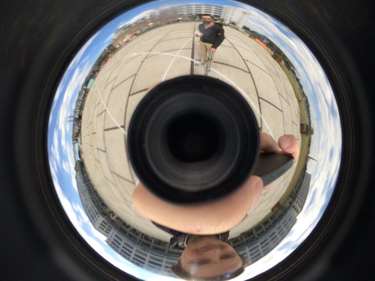 Scouting Camparc anamorphic drawing locations with Ties