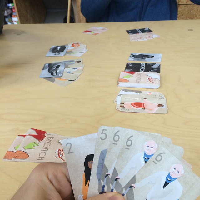 A play session with the actual cards of Bycatch. It turns out this is a really fun game!