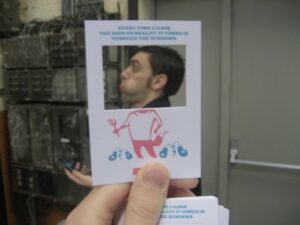 Hubbub card at Game in the City 2009 (day 1)