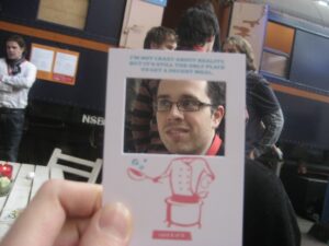 Hubbub card at Game in the City 2009 (day 1)