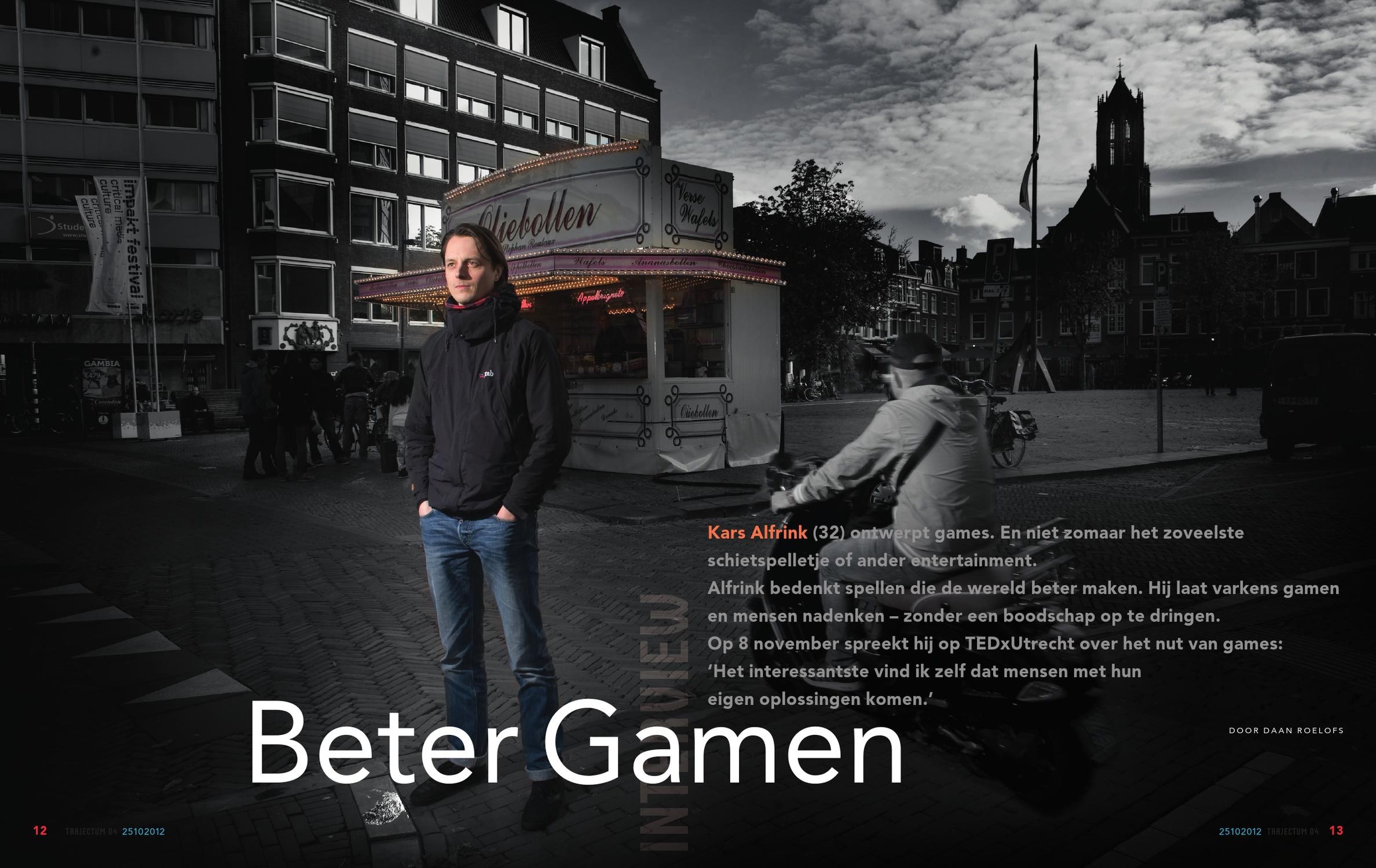 Beter Gamen – Trajectum 12/13 #04, opening spread (pages 12–13)